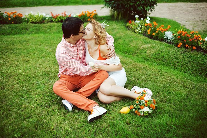 Летняя оранжевая свадьба