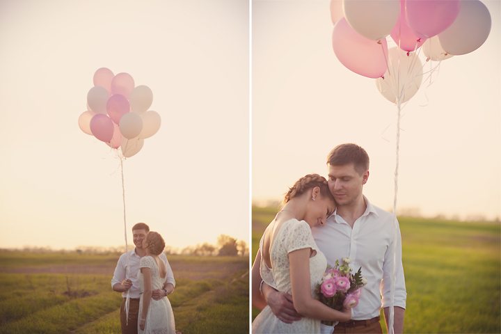 Love-story с шарами: Ростислав + Юлия