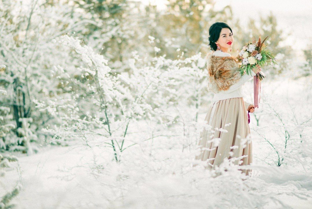 6 способов подчеркнуть зимний образ невесты