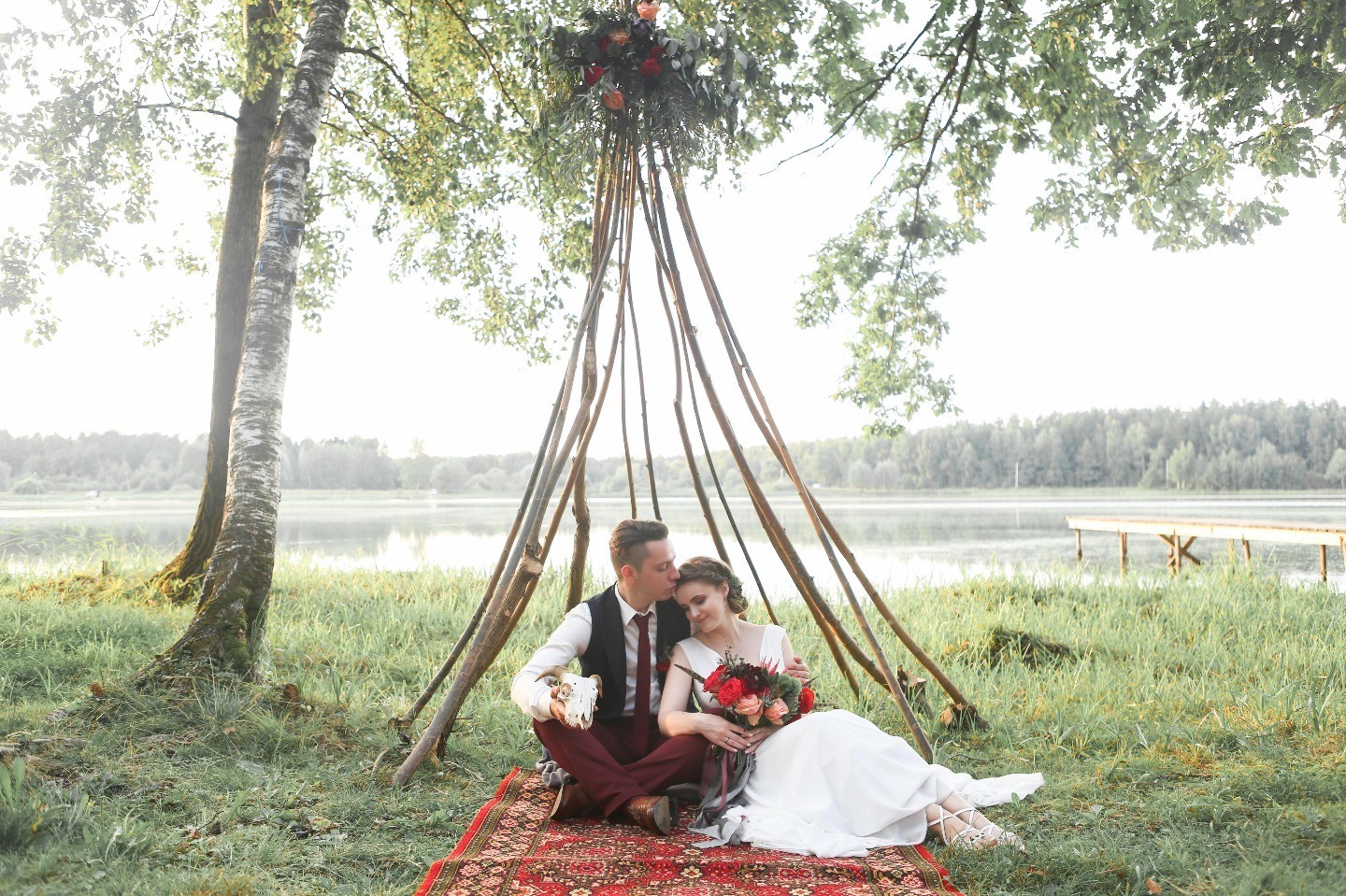 Индейская история: свадьба на природе в стиле бохо - Weddywood