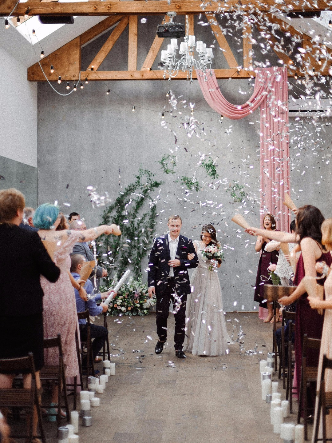 Уют, эко и геометрия: утонченная свадьба в лофте