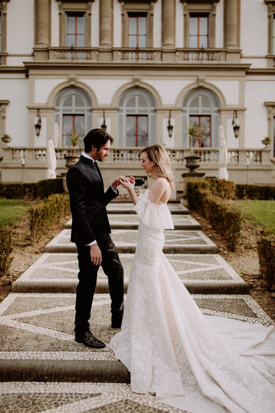 В стиле Ladurée: стилизованная свадьба на итальянской вилле