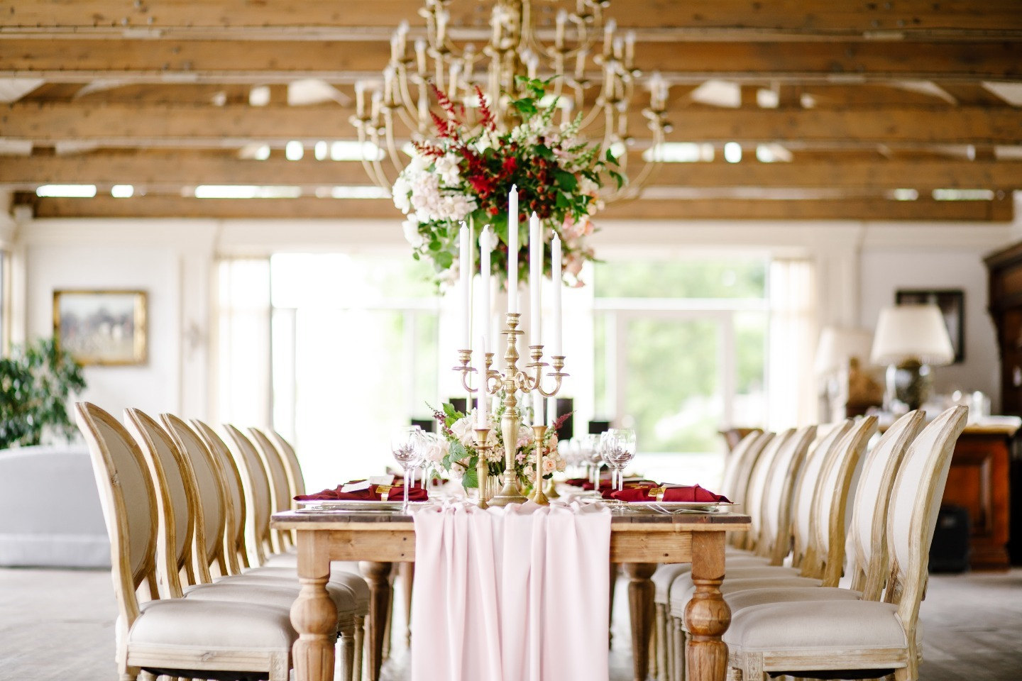 Свадебный стол украшение