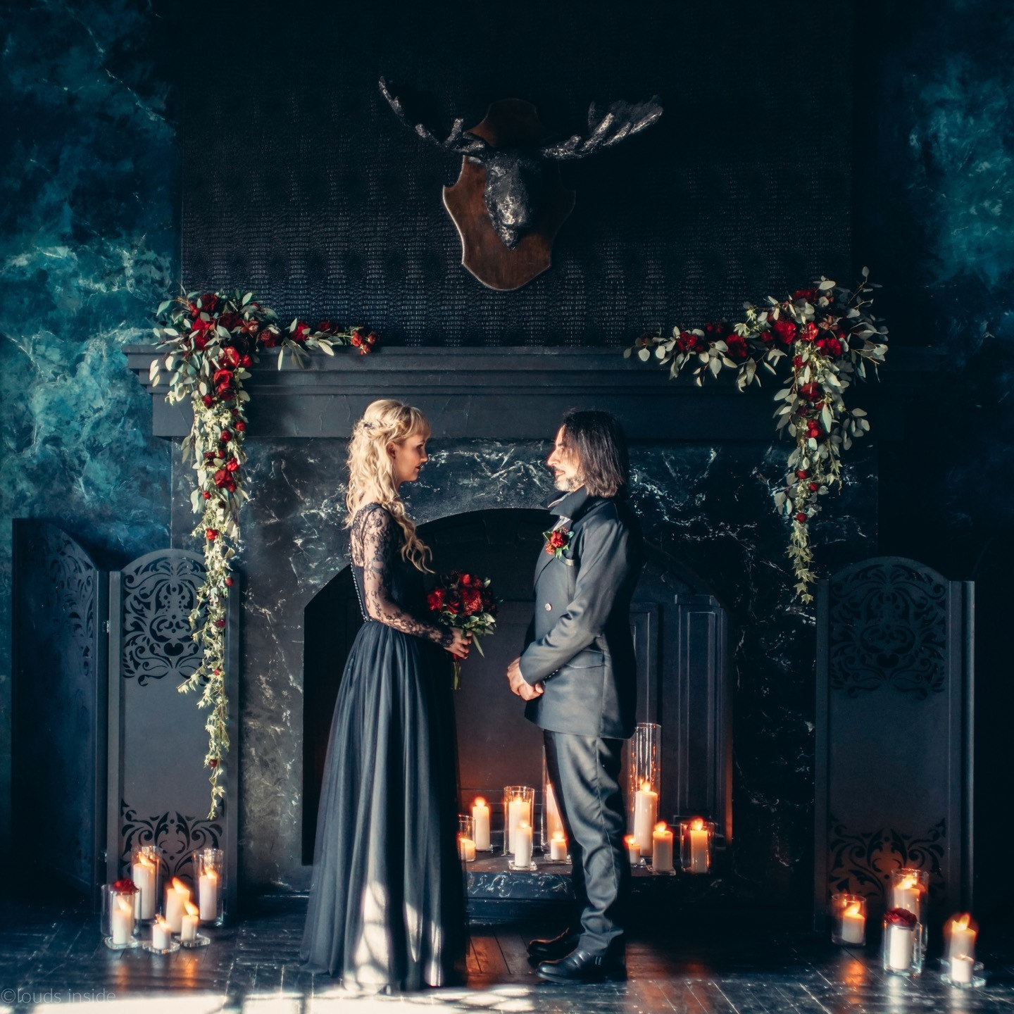 Роскошь черного: готическая свадьба в темных тонах