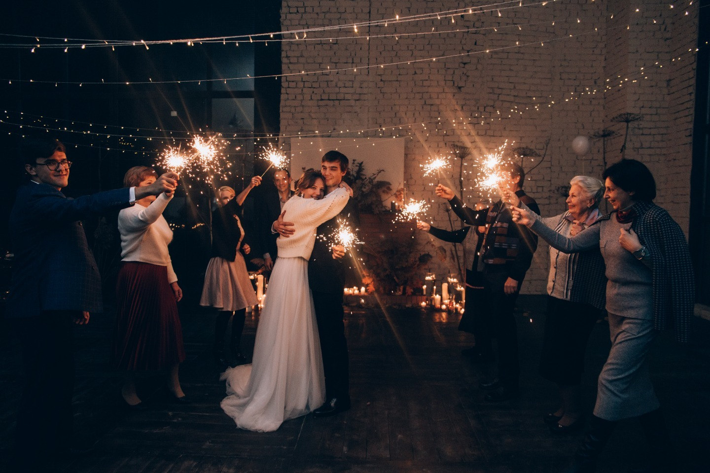 В мерцании свечей: свадьба в лофте