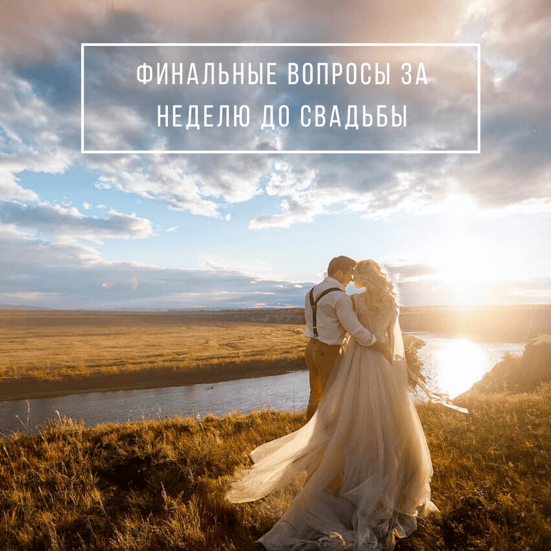 Финальные вопросы за неделю до свадьбы - Weddywood