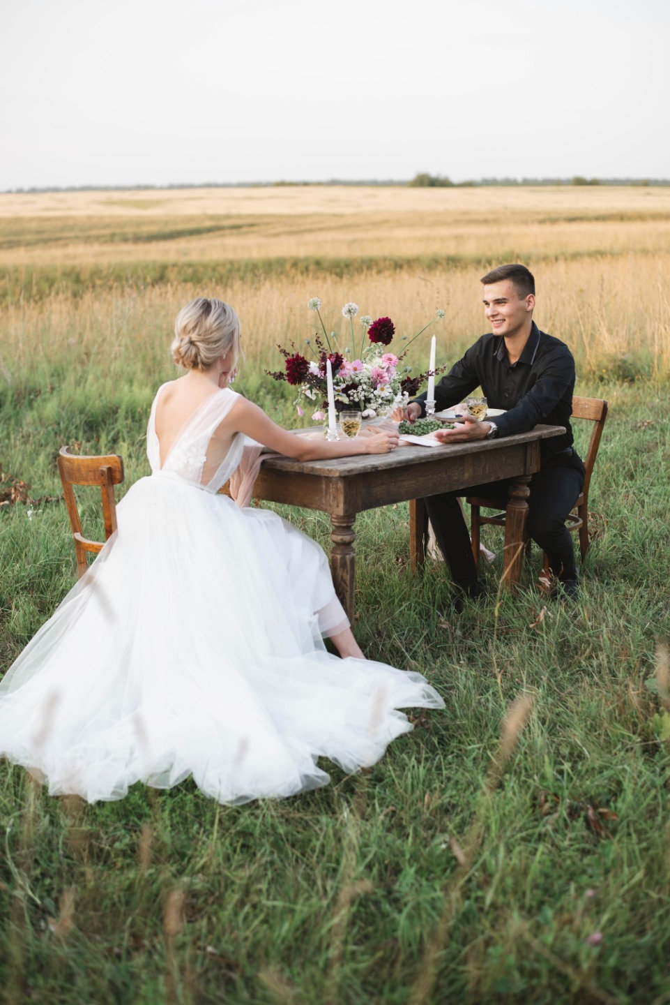 Ветер в поле: стилизованная фотосессия-свадьба в стиле бохо