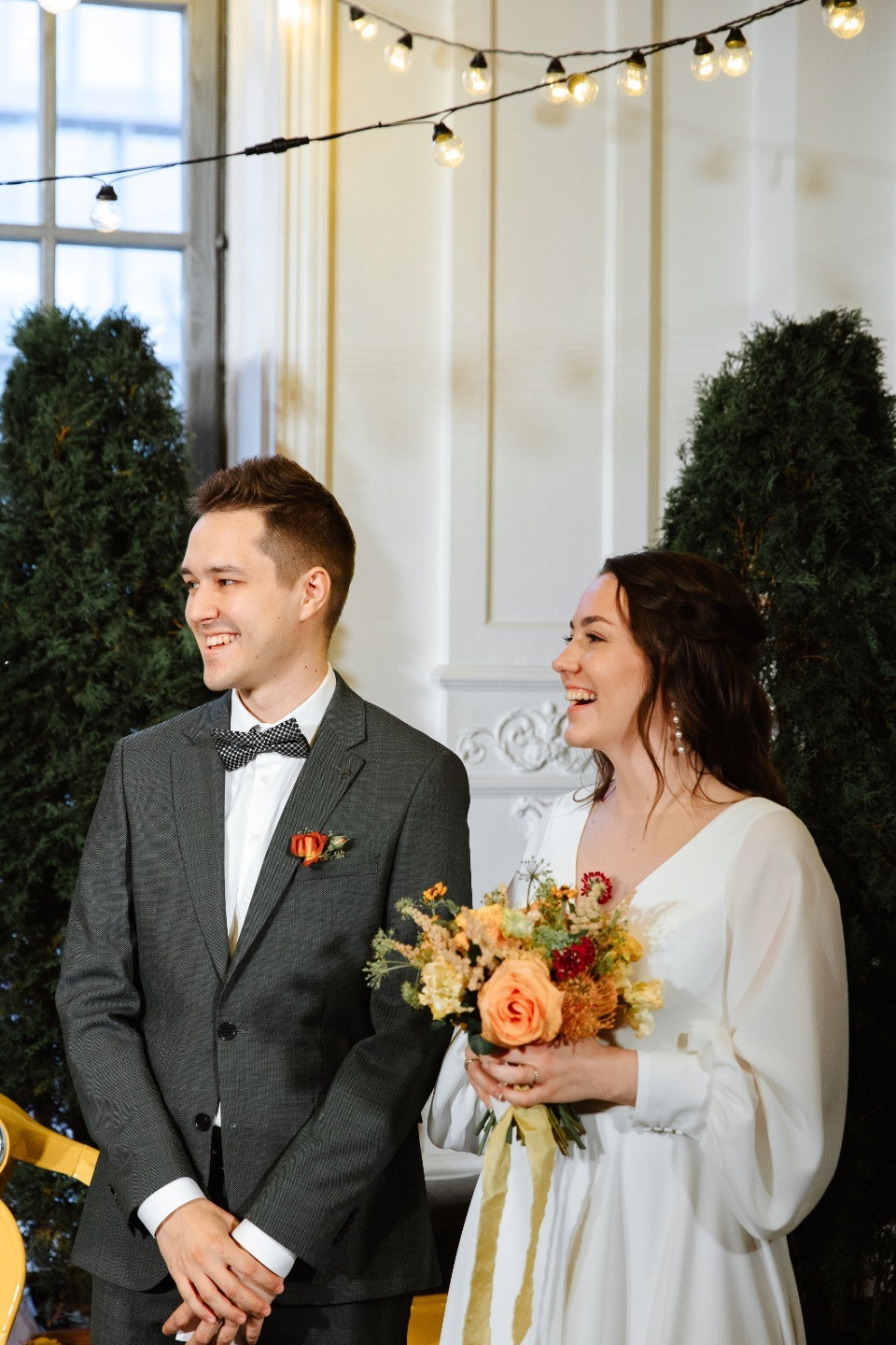 CIAO: свадьба в особняке с красно-оранжевыми акцентами